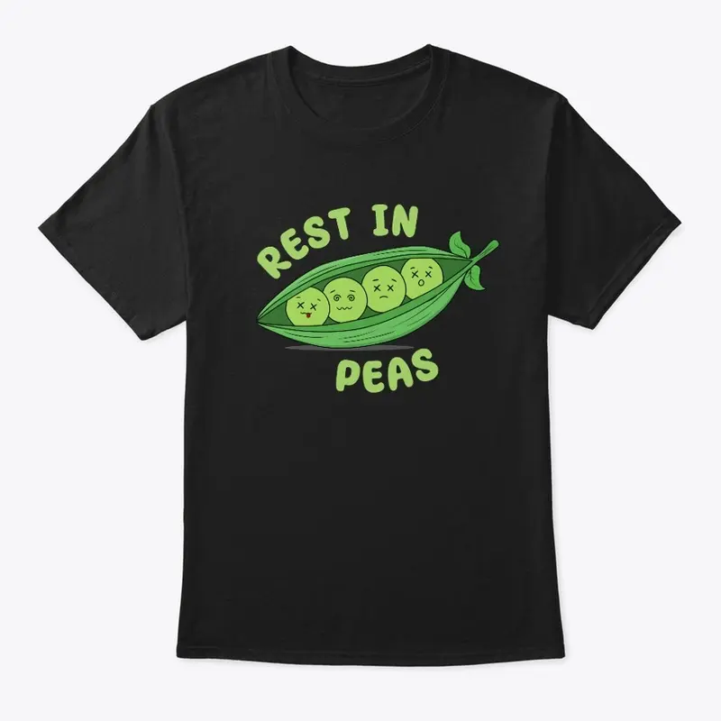 Rest in Peas Cute Kawaii Funny Food Pun